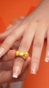 MASDORA 916 Gold Ring Rings Cincin Emas ~ HG Golden Frayed Ribbon (EMAS 916/22K)