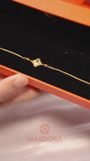 MASDORA 916 Gold Bracelet Rantai Tangan Emas ~ Curb Chain Clover (EMAS 916/22K)