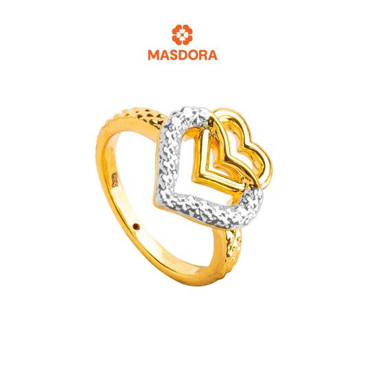 MASDORA 916 Gold Ring Rings Cincin Emas ~ HG Duotone Double Sincero Monument (EMAS 916/22K)
