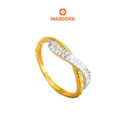 MASDORA 916 Gold Ring Rings Cincin Emas ~ Duotone Infinite Sincere Cutting (EMAS 916/22K)