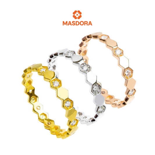 MASDORA 916 Gold Ring Rings Cincin Emas ~ Be My Love Gold 3C (EMAS 916/22K)