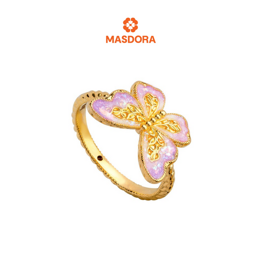MASDORA 916 Gold Ring Rings Cincin Emas ~ HG Butterfly Rope (Colourful)  (EMAS 916/22K)
