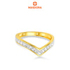 MASDORA 916 Gold Ring Rings Cincin Emas ~ Duotone Diamond Cut V-(EMAS 916/22K)