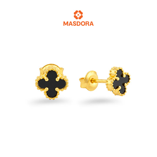 MASDORA 916 Gold Earings Earing Subang Emas ~ Clover VC - S (EMAS 916/22K)