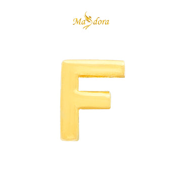 MASDORA 916 Gold Beads Bead Emas ~ Alphabet 3D - F (EMAS 916/22K)