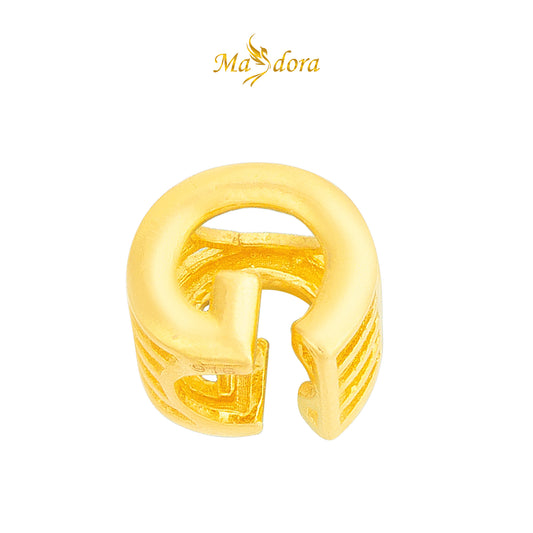 MASDORA 916 Gold Charms Charm Emas ~ Alphabet 3D - G (EMAS 916/22K)