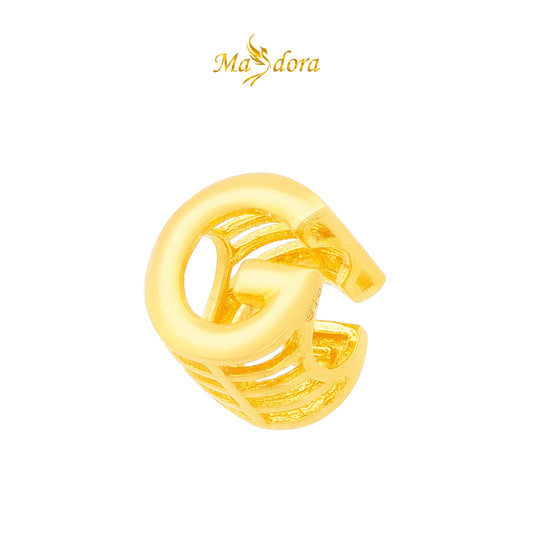 MASDORA 916 Gold Charms Charm Emas ~ Alphabet 3D - G (EMAS 916/22K)