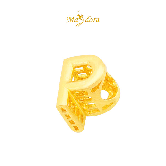 MASDORA 916 Gold Beads Bead Emas ~ Alphabet 3D - P (EMAS 916/22K)
