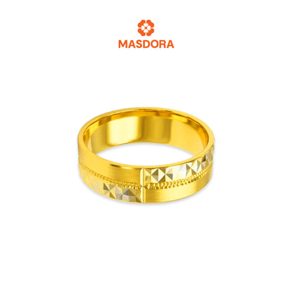 MASDORA 916 Gold Ring Rings Cincin Emas ~ CBR Golden Inverse Cutting (EMAS 916/22K)