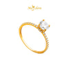 MASDORA 916 Gold Ring Rings Cincin Emas ~ Sparkling Zircon Solitaire (EMAS 916/22K)