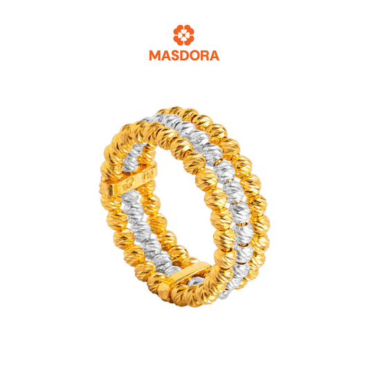 MASDORA 916 Gold Ring Rings Cincin Emas ~ Oro Italia Trio (EMAS 916/22K)