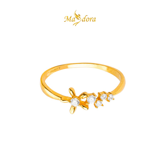 MASDORA 916 Gold Ring Rings Cincin Emas ~ Blooming Floral (EMAS 916/22K)
