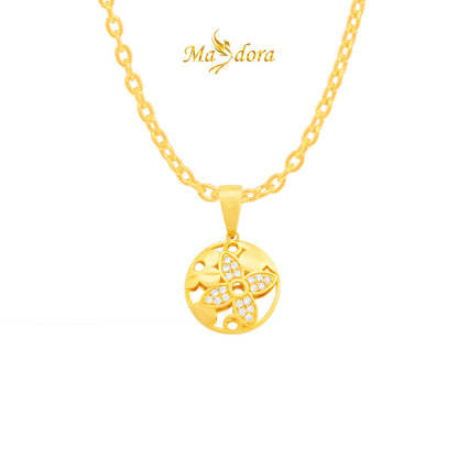 MASDORA 916 Gold Pendant Loket Emas ~ Sparkling LVie Blossom (EMAS 916/22K)