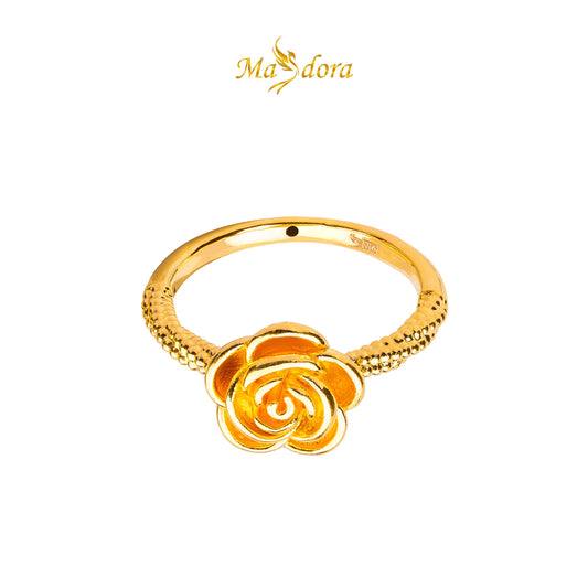 MASDORA 916 Gold Ring Rings Cincin Emas ~ HG Golden Exquisite Rose (EMAS 916/22K)