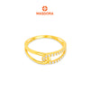 MASDORA 916 Gold Ring Rings Cincin Emas ~ Sparkling Cross Links (EMAS 916/22K)