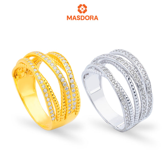 MASDORA 916 Gold Ring Rings Cincin Emas ~ Sparkling BellaLi (EMAS 916/22K)