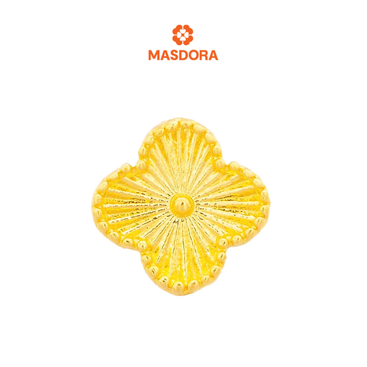MASDORA 999 Gold Pendant Loket Emas ~ Cutie Clover (EMAS 999/24K) -- FREE 925 SILVER NECKLACE!