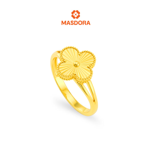 MASDORA 916 Gold Ring Rings Cincin Emas ~ Clover VC (EMAS 916/22K)