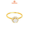 MASDORA 916 Gold Ring Rings Cincin Emas ~ Sparkling Walled Solitaire (EMAS 916/22K)