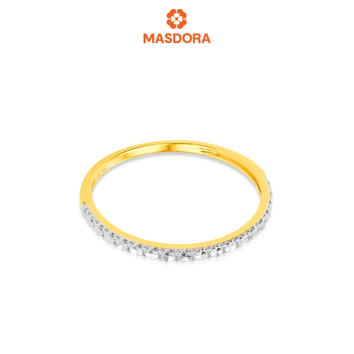 MASDORA 916 Gold Ring Rings Cincin Emas ~ Duotone Zircon Diamond Cut (EMAS 916/22K)