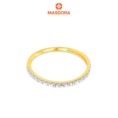MASDORA 916 Gold Ring Rings Cincin Emas ~ Duotone Zircon Diamond Cut (EMAS 916/22K)