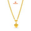 MASDORA 916 Gold Necklace Rantai Leher Emas ~ Shining Sauh Twin Beads Fluffy Love (EMAS 916/22K)