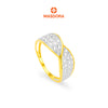 MASDORA 916 Gold Ring Rings Cincin Emas ~ Duo Pave (EMAS 916/22K)