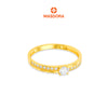 MASDORA 916 Gold Ring Rings Cincin Emas ~ Sparkling Clef Solitaire (EMAS 916/22K)