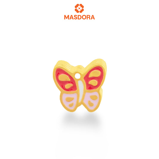 MASDORA 916 Gold Beads Bead Emas ~ Twee Butterfly (EMAS 916/22K)