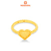 MASDORA 916 Gold Ring Rings Cincin Emas ~ HG Golden Sunken Love Cutting (EMAS 916/22K)