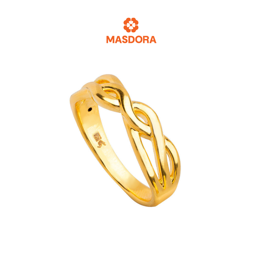 MASDORA 916 Gold Ring Rings Cincin Emas ~ HG New Twisted Wavy (EMAS 916/22K)