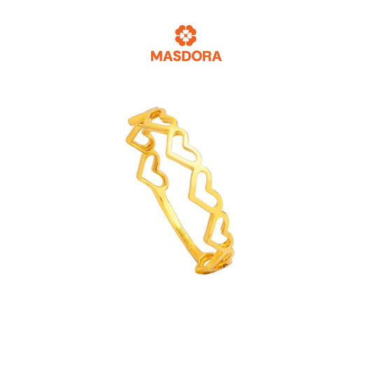 MASDORA 916 Gold Ring Rings Cincin Emas ~ Cincin Linking Hearts (Love) /Linking Hearts (Love) (EMAS 916/22K)