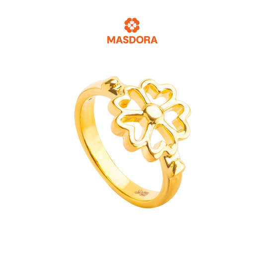 MASDORA 916 Gold Ring Rings Cincin Emas ~ HG New Lucky Flower (EMAS 916/22K)