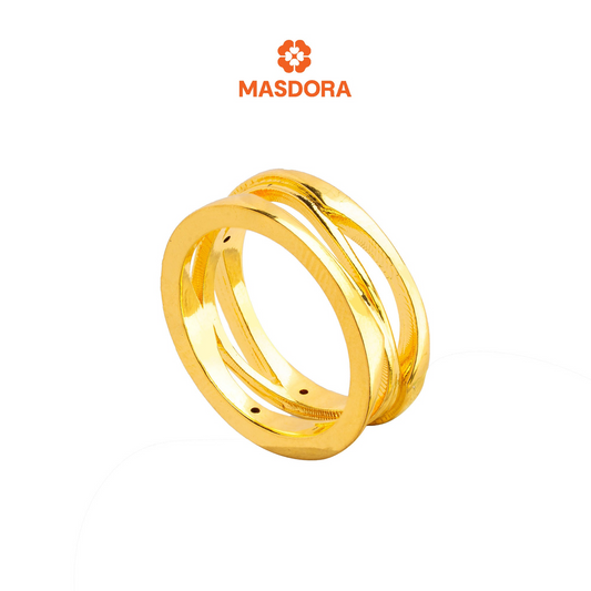 MASDORA 916 Gold Ring Rings Cincin Emas ~ HG Golden Ripped Kavor (EMAS 916/22K)