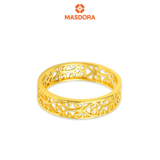 MASDORA 916 Gold Ring Rings Cincin Emas ~ Golden Filigree Band (EMAS 916/22K)