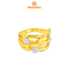 MASDORA 916 Gold Ring Rings Cincin Emas ~ HG Duotone Star Crisscross (EMAS 916/22K)