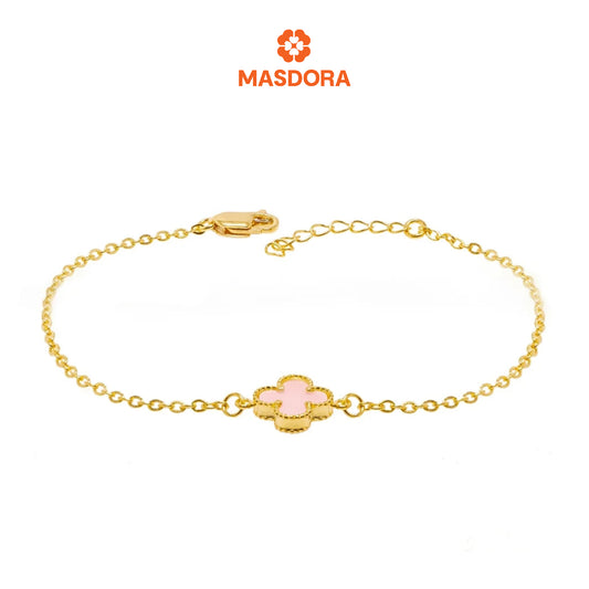 MASDORA 916 Gold Bracelet Rantai Tangan Emas ~ 1F Budget Clover - M (EMAS 916/22K)