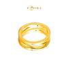 MASDORA 916 Gold Ring Rings Cincin Emas ~ HG Golden Ripped Cavo (EMAS 916/22K)