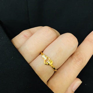 Sparkling Te Amo Gold Ring (Emas 916)