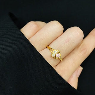 Masdora Dazzling Flower Ring (Emas 916)