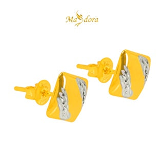 MASDORA High Polished Squarish 2C Earring (Emas 916)