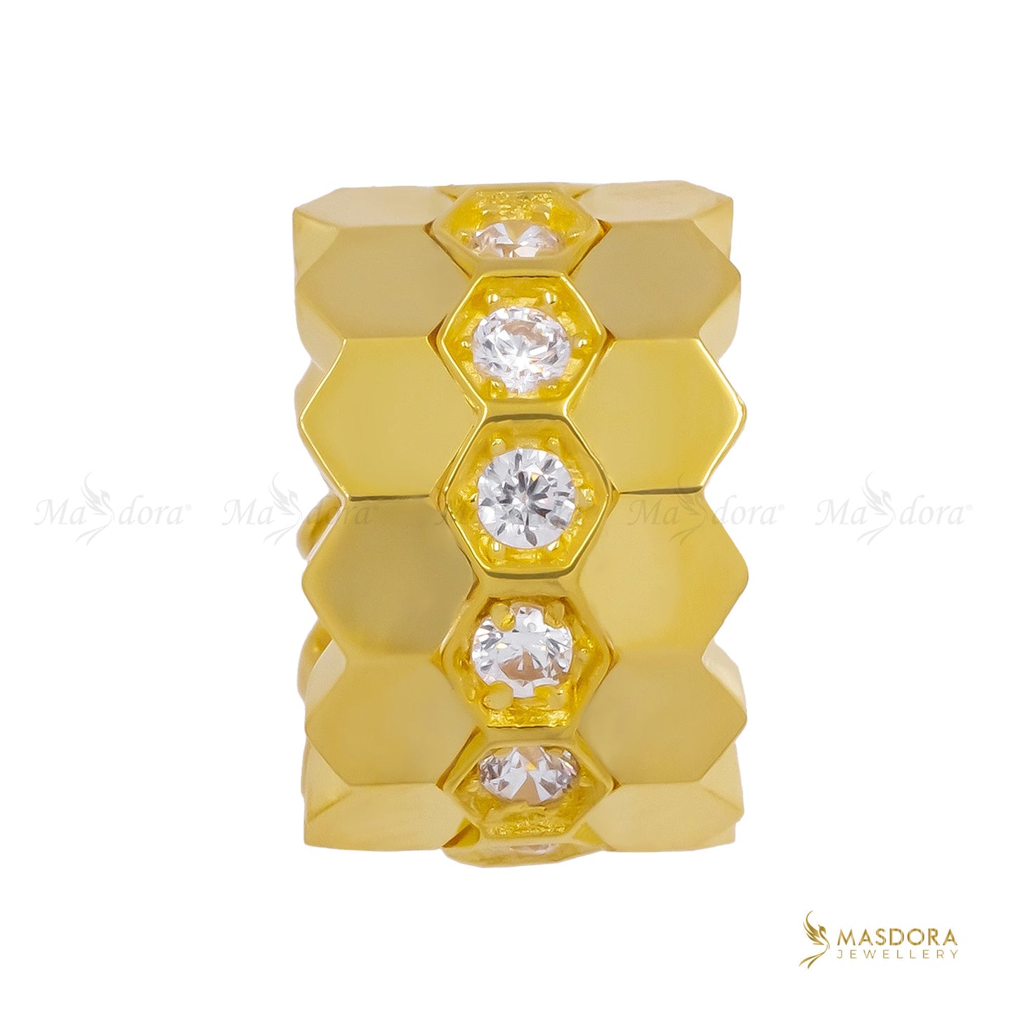 Masdora Sparkling Beehives Pendant (Emas 916)