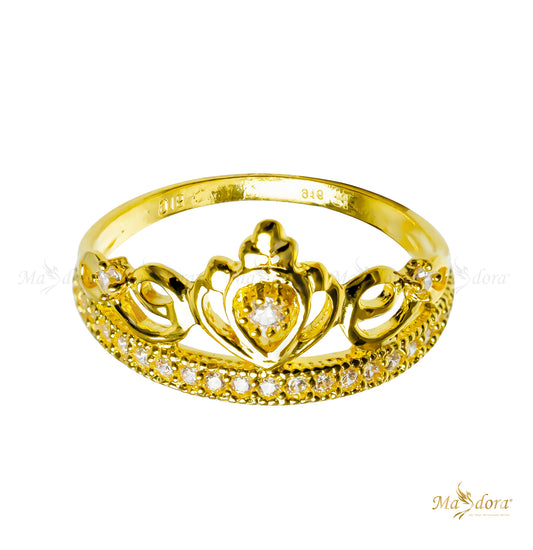 CZ Crown Ring (Emas 916)