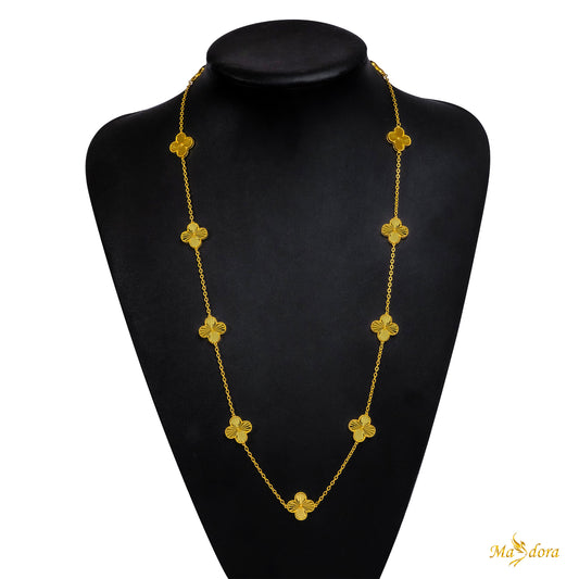 Alhambra Clovers Gold Necklace (XL) - 11 Motifs (Emas 916)