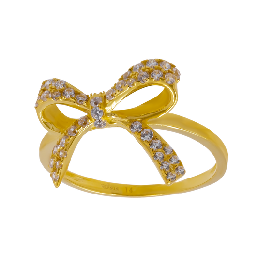 Sparkling Ribbon Ring (Emas 916)