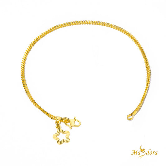 Masdora Fox Chain Bracelet (Emas 916)