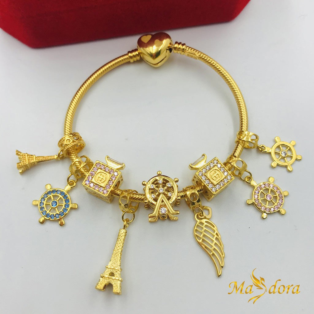 Masdora Charms Emas 916 - Travel Series (916 Gold)