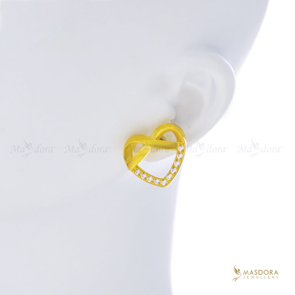 Sparkling Knot of Love Earring