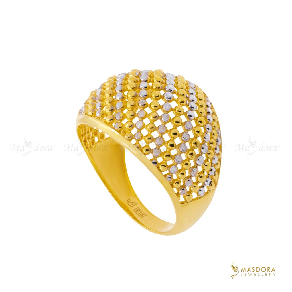 Cincin Emas Masdora Emirates Star Zafira Duotone Gold Ring (Emas 916)